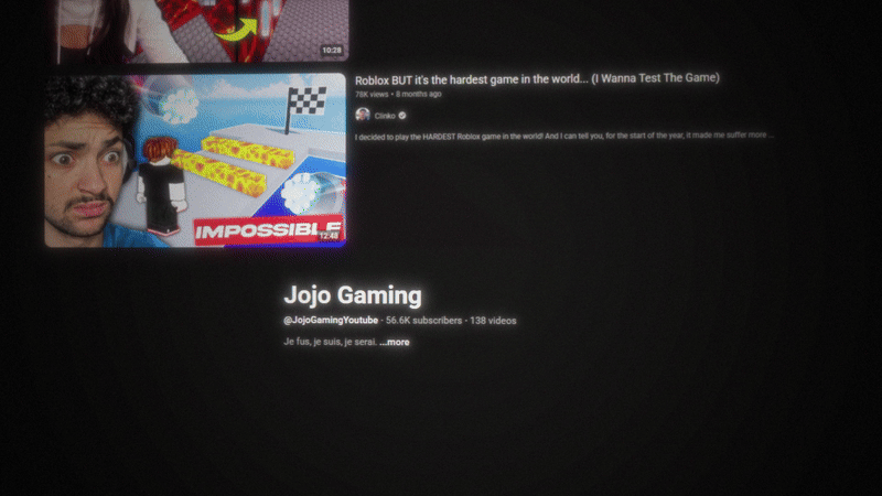 Animation Caméra 3D RECHERCHE/ ÉCRAN 3D Animation Page Roblox